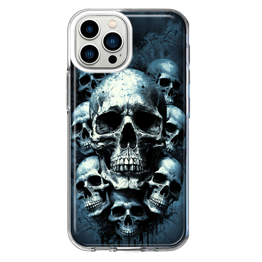 15.16Funda de teléfono de doble capa para Apple iPhone 12 Pro Max carcasa  con diseño de calaveras Death Dream para iPhone 12 Pro Max